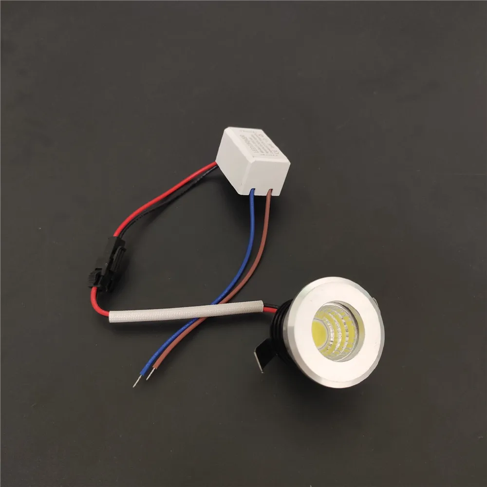 110V 220V 3W Cob LED Spot Light Hole 30mm Dimmable MiNi downlight Cabinet Light Recessed For Gypsophila Jewelry Display led downlight