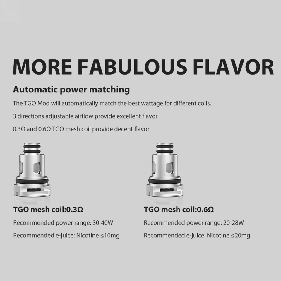 Original Vapefly TGO Replacement 0.3ohm0.6ohm Mesh Coil  4.5ML Pod Cartridge E-Cig Accessories for Vapefly TGO Pod 70W Kit (1)
