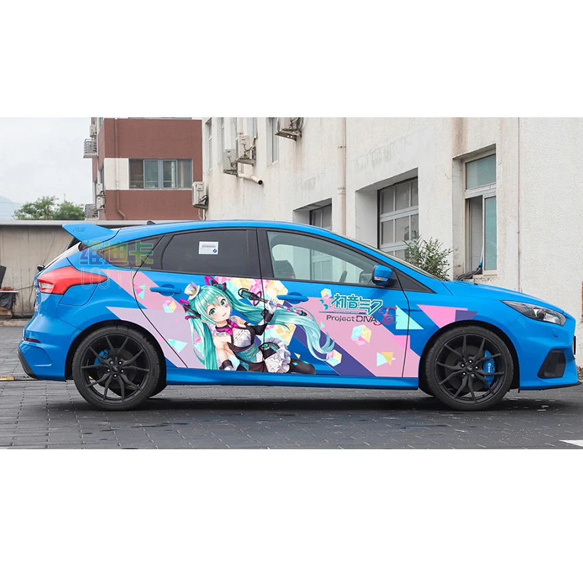 Японское аниме ITASHA наклейка s на заказ для музыки Hatsune Miku кузова автомобиля виниловая наклейка мультфильм двери наклейки аксессуары для автомобиля