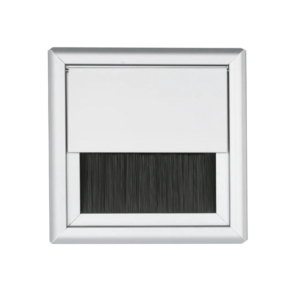 80x80mm Квадратная проволока прямоугольного сечения отверстие крышка база настольная втулка для провода Органайзер офисный Рабочий стол из алюминиевого сплава gramets кабель отверстие крышка - Цвет: 80x80mm