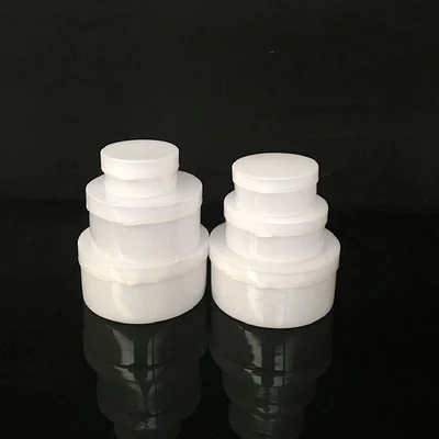 10pcs Of 100ml Empty Large Mouth Refillable White Plastic Jars