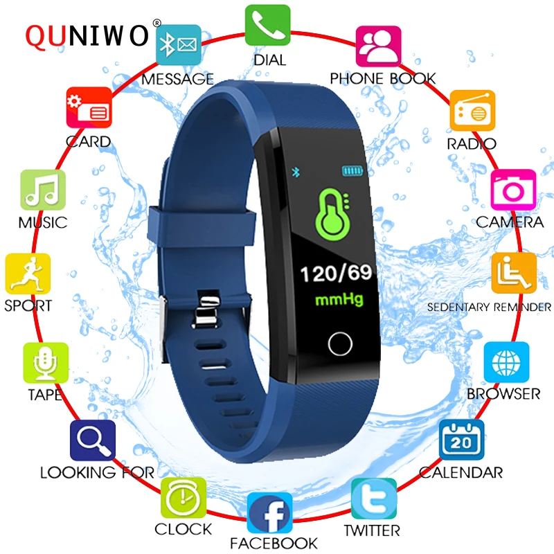 

2020 New Smart Watch Men Health Monitor Heart rate/Blood Pressure/Pedometer Bluetooth Waterproof Sports Bracelet SmartWatch