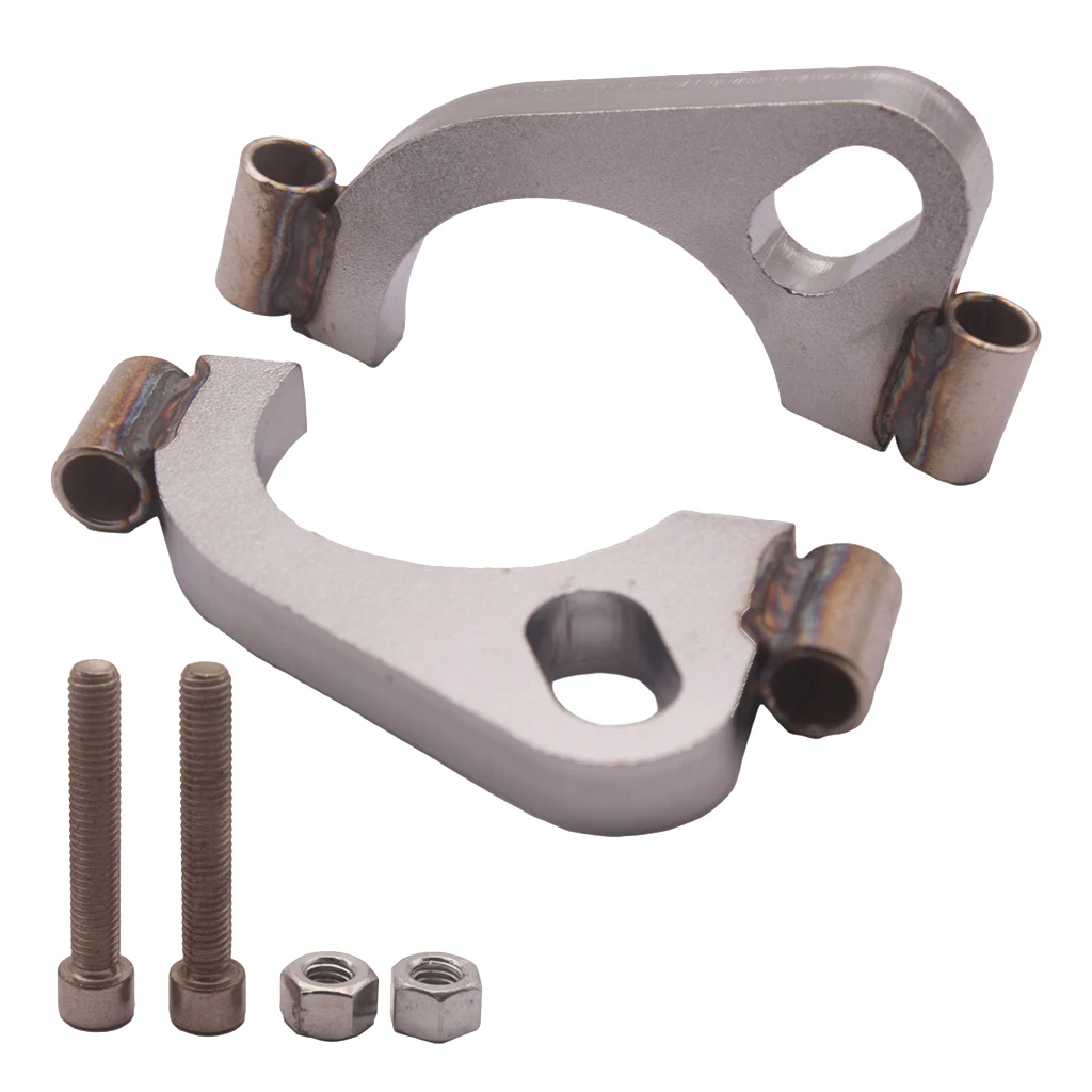 2'' Universal Mild Steel Flange Exhaust Pipe 2 bolt oval Cat Back Header