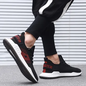 

Man Fly Fabric Run Shoe Leisure Time Sneakers Trend Network Panel Shoe Coconut Shoes Male