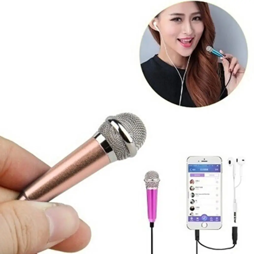 Мини микрофон ручной стерео студия маленький портативный KTV мобильный телефон