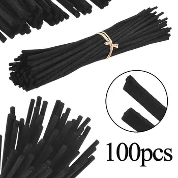 

100Pcs Black Rattan Reed Replacement Stick Fragrance Oil Diffuser Home Decor Set
