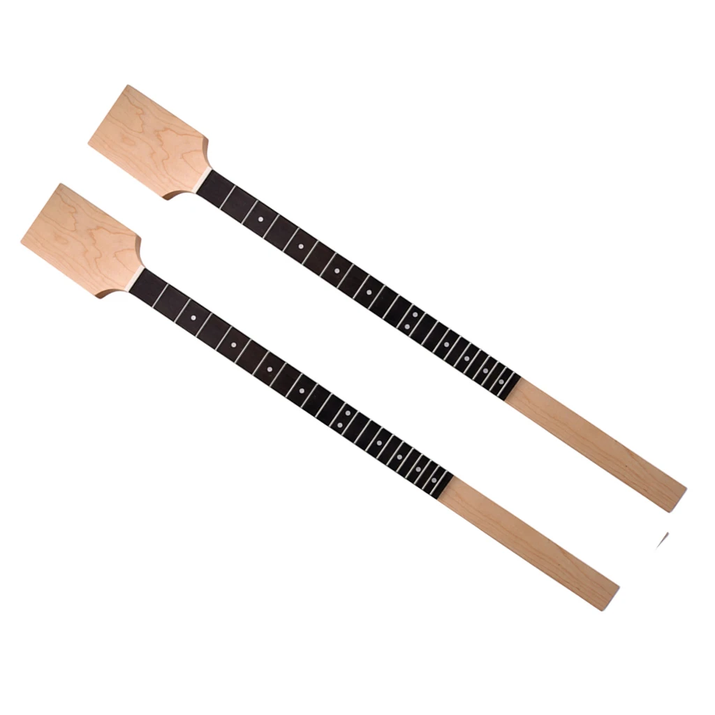 

2 pcs Maple Guitars Neck Blank Material Square Head Rosewood Fretboard for 4 String Cigar Box Guitar Replacement Parts 900x40mm