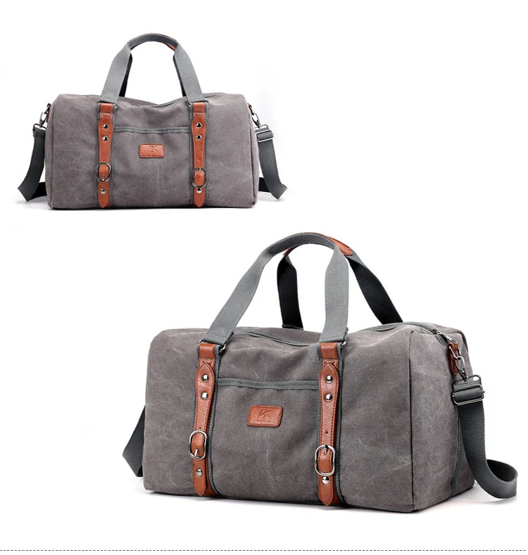 Sport Gym Bag For Fitness Men's Shoulder Bag Big Ladies Gym Yoga Bag Retro Canvas Travelbag Women Luxury Handbag Pu Belt Luggage