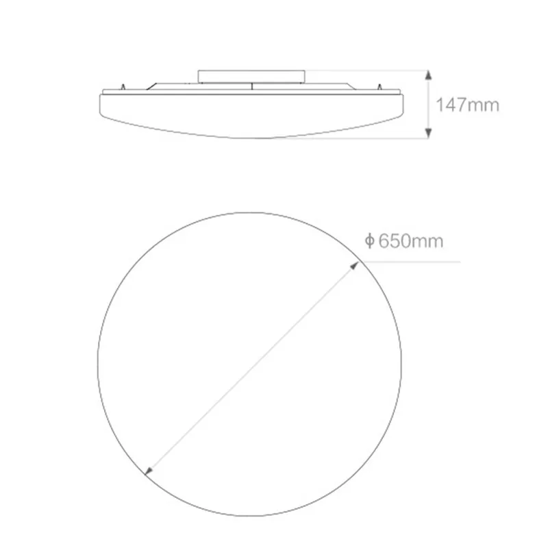 Умный потолочный светильник Xiaomi Yeelight 650 WiFi/Bluetooth/APP с пультом дистанционного управления, умный светодиодный цветной пылезащитный потолочный светильник IP60 200-240 В