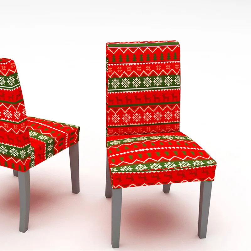 Рождественские украшения эластичные чехлы на кресла, чехлы на Рождество, вечерние Чехлы для столовой, банкета, дома, отеля, кухни, Navidad - Цвет: snowflake