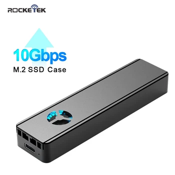 

Rocketek M2 SSD Case NVME Enclosure Built-in cooling fan M.2 to USB Type C 3.1 Adapter for NGFF PCIE M Key B&M Key Disk Box