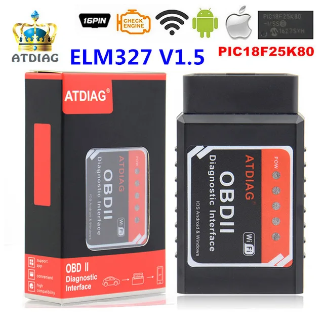 50 шт. OBD OBD2 адаптер ELM327 инструмент для диагностики автомобиля сканер