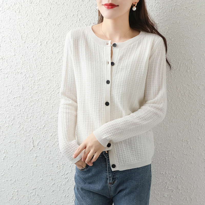 100% Pure Australian Wool Knitting Cardigans Women