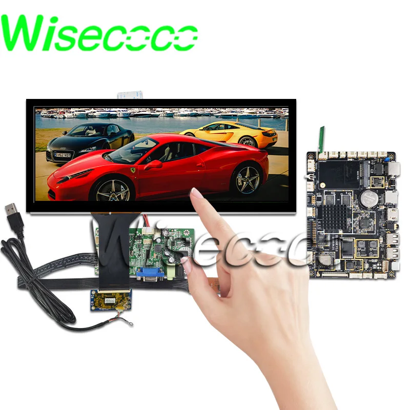 Wisecoco 12,3 дюймов 1920*720 HDMI дисплей HSD123KPW1-A30 40 pin LVDS VGA Автомобильное оборудование+ сенсорная панель+ плата андроида