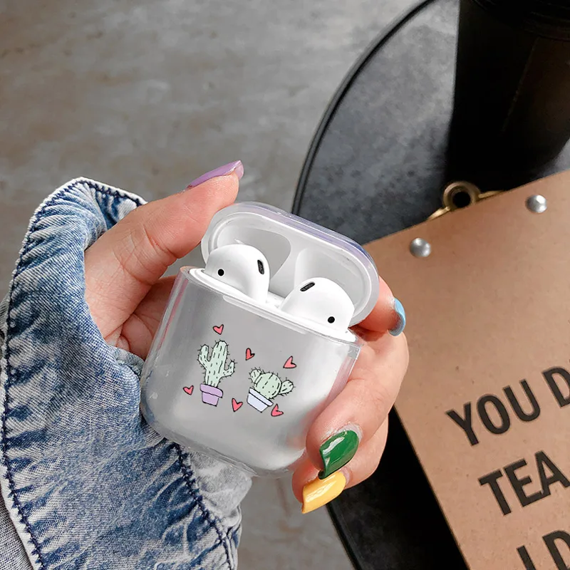 Модный Жесткий пластиковый Чехол Air Pods для Apple airpods, роскошный чехол с мультяшным логотипом, прозрачный чехол Airpods, аксессуары для наушников