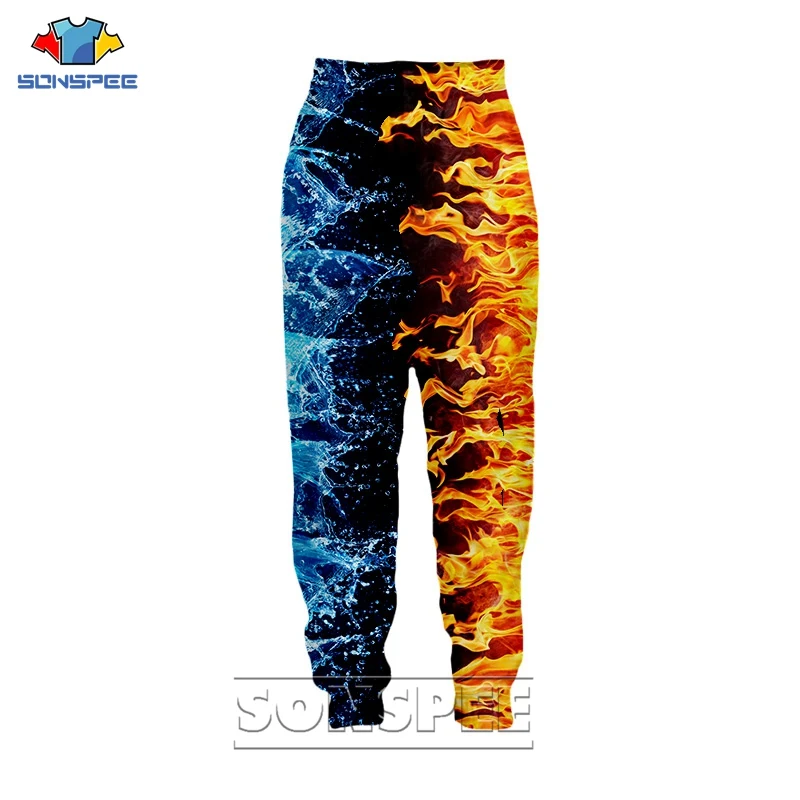 2020 New Arrival SONSPEE 3D Print Blue Red Pants Men Women Spring Autumn Popular Brand Sweatpant Loose Elastic Trousers Baggies | Мужская
