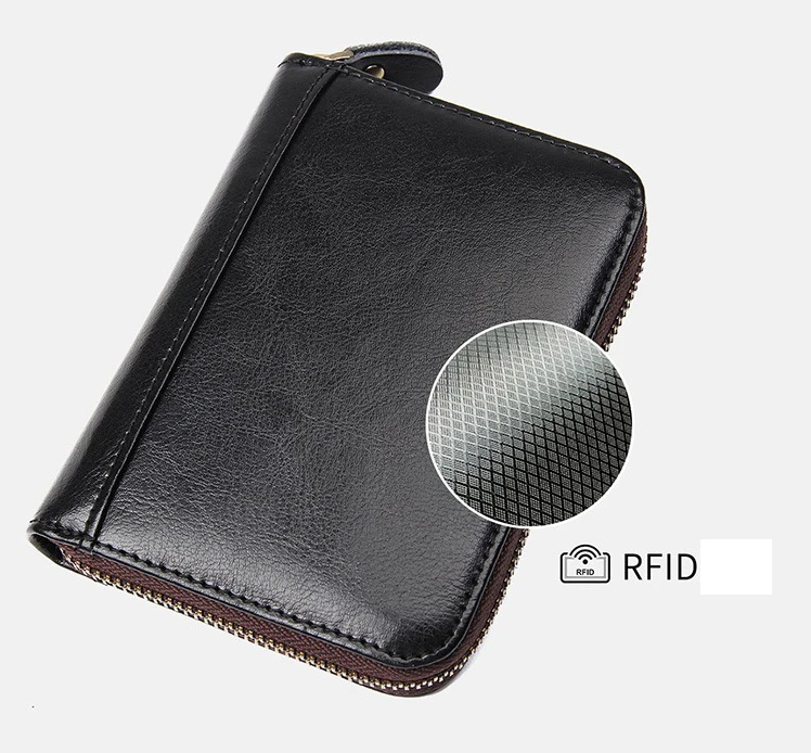 Кошелек MAHEU из натуральной кожи с RFID защитой для мужчин и женщин бумажник