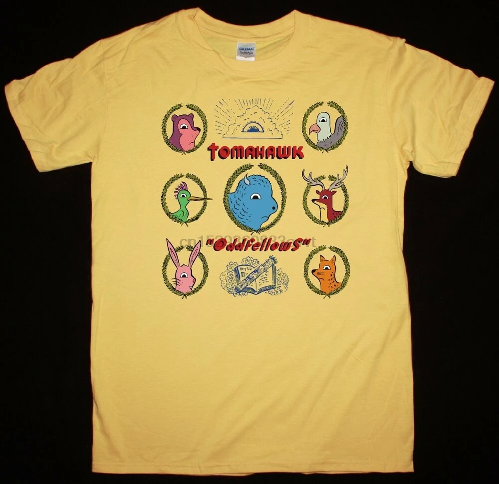 TOMAHAWK ODDFELLOWS MENS YELLOW T SHIRT 