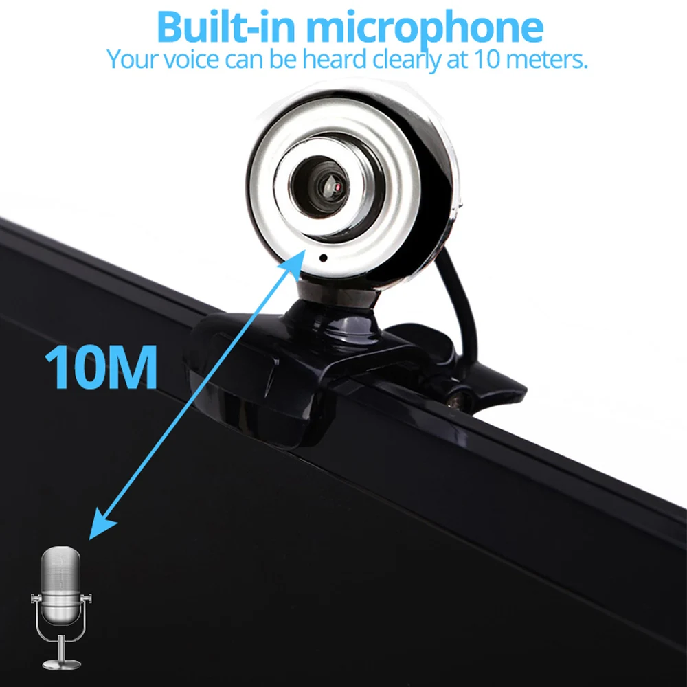 Webcam USB HD Web Camera 360 Degree 16M Megapixel Webcam with Microphone for Laptop Desktop Mini Webcam Camera High Quality 4