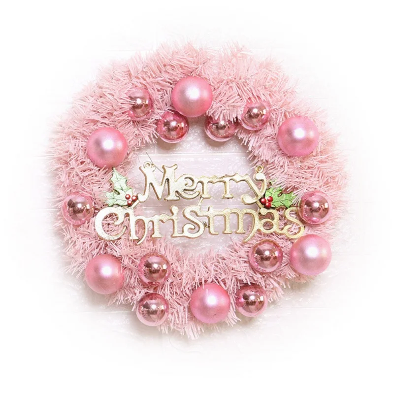 40 см Искусственный Рождественский венок гирлянда с шары украшния орнамент для передней дверной Настенный декор Guirnalda Navidad