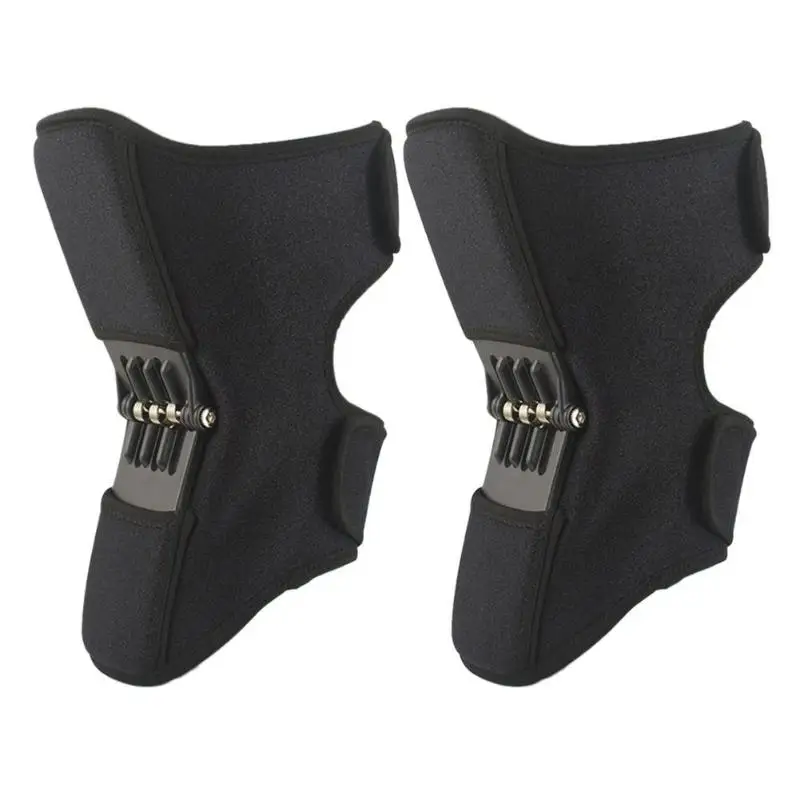 2pcs Breathable Knee Pads Rebound Spring Force Stabilizer Power Lift Joint Support Moderate Softness Comfortable to Wear - Color: A 70X30cm BLACK