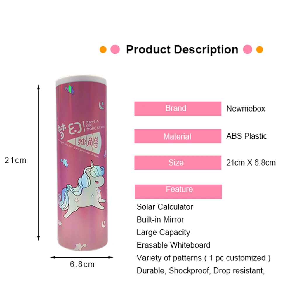 Чехол для карандашей с лазерным единорогом NBX newmebox Kawaii пенал чехол школьные