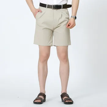 

Men's shorts men's cotton shorts five-point pants summer thin section beach pants middle-aged men's casual suit shorts