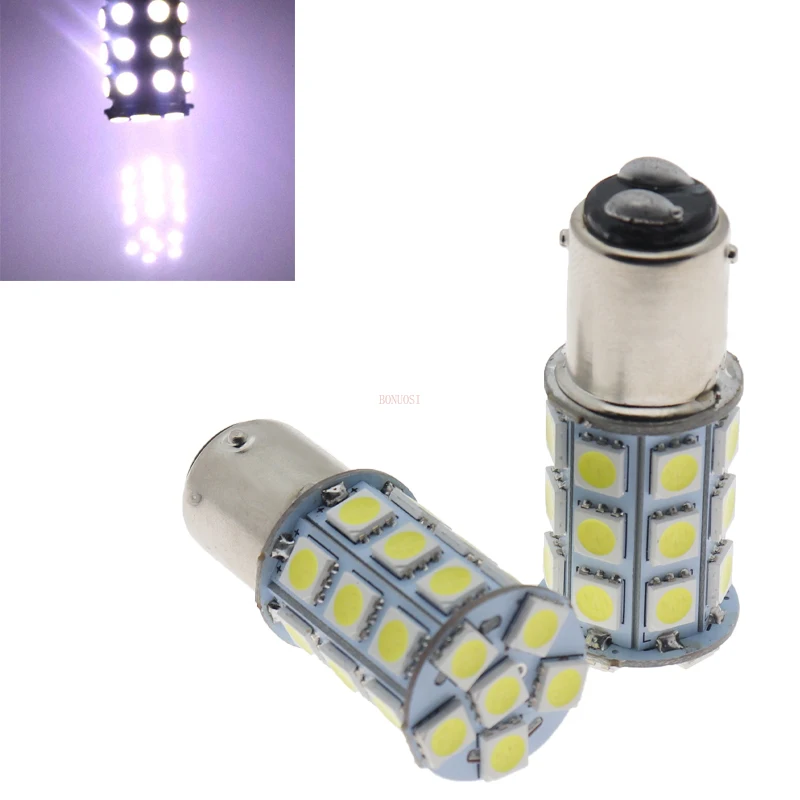 10 шт. 1142 BA15D 27 SMD 5050 led 1176 Светодиодная лампа заднего поворота белые светодиодные