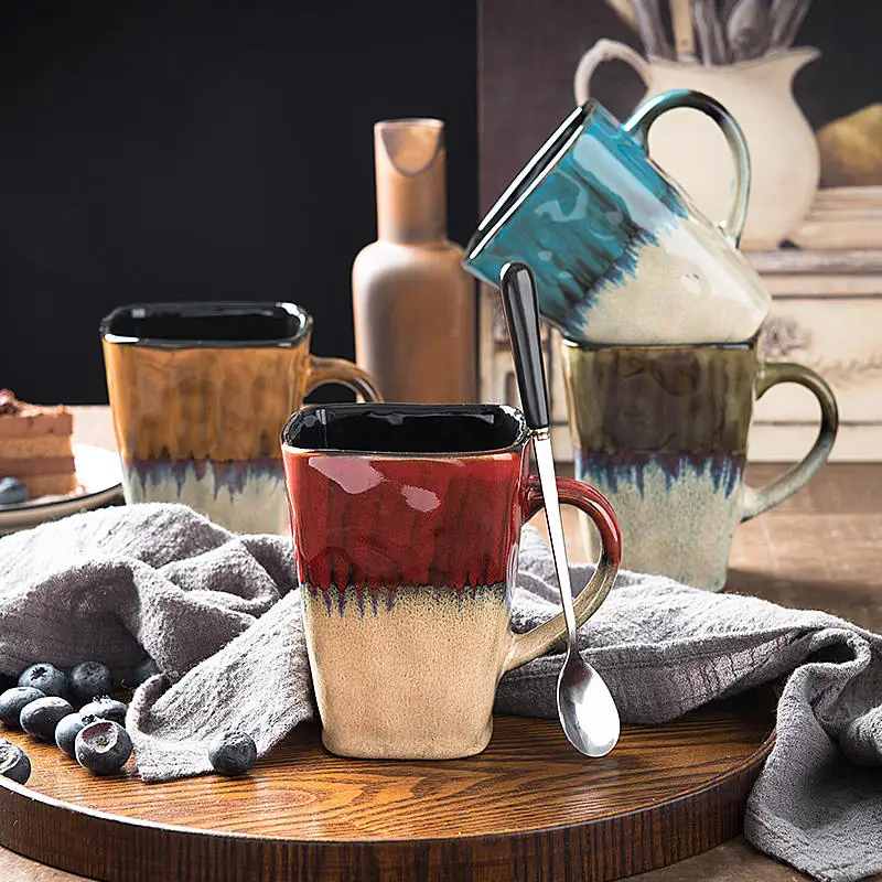 410ML Retro ceramic cup coffe mug travel coffee mugs tea teacher gifts appreciation | Дом и сад