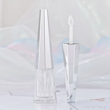 

4ml Clear Plastic Empty Lip Gloss Tube with Silver Lid Homemade Lip Glaze Refillable Bottles WB2431