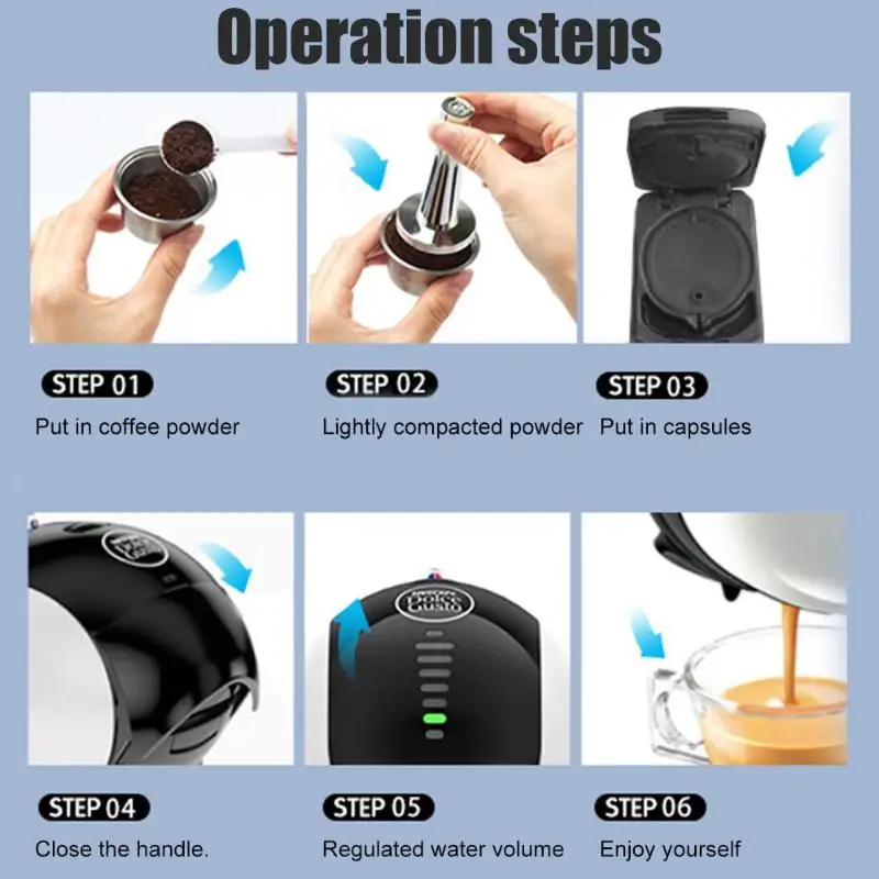 Многоразовые капсульные капсулы, совместимые с dolcegusto EDG Lumio