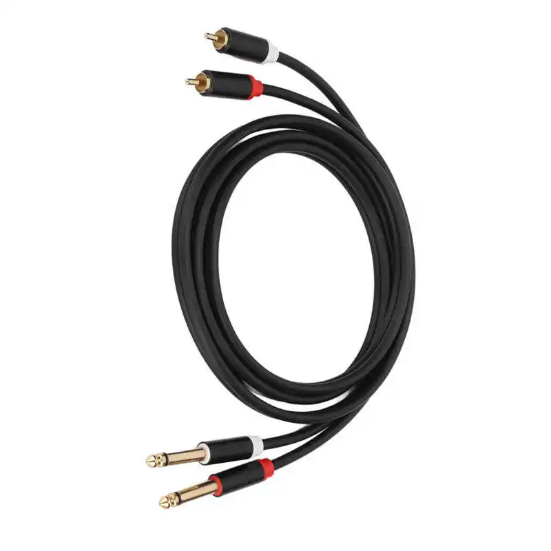 CD DVD  ÷̾ ׷ ȣ  ڵ, 1/4 ġ  RCA- TS ̺, 4.9ft 6.35mm, 2 RCA Ʈ-2 TS Ʈ ̺
