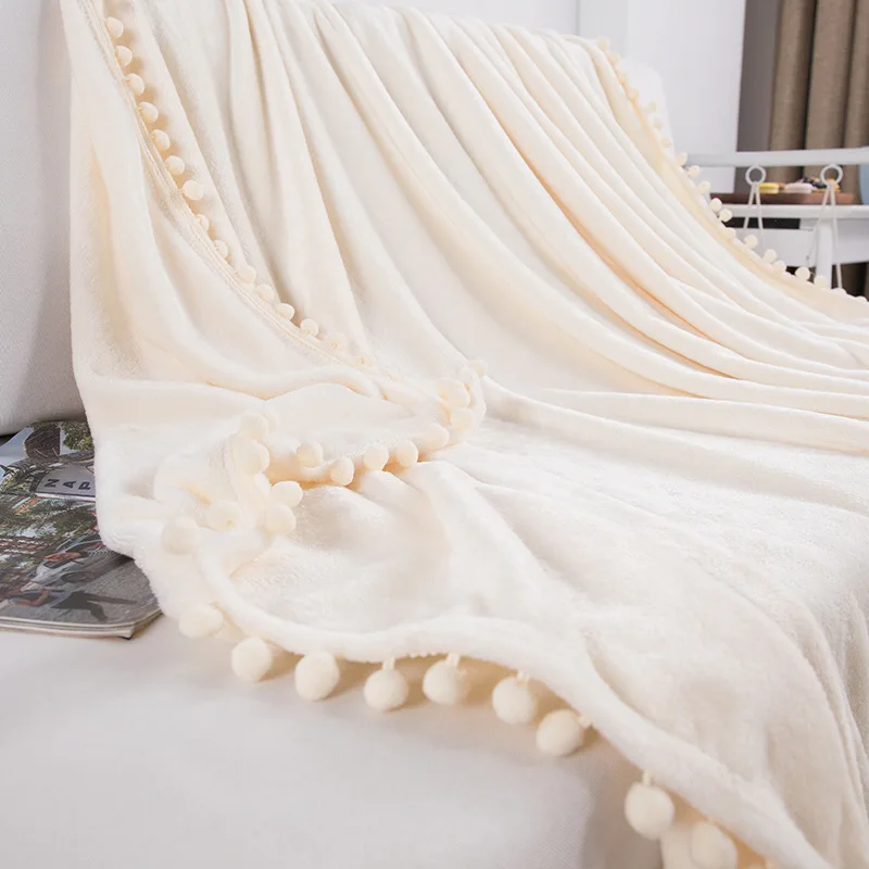 ENNROS фланелевое одеяло с кисточками, утолщенное офисное одеяло, простыня, одеяло для сна, воздухопроницаемое одеяло, летнее одеяло