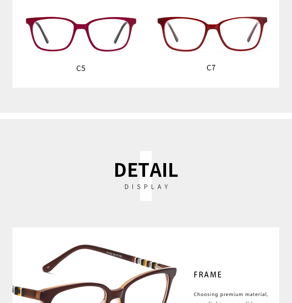 Ацетатные женские очки, Ретро стиль, прозрачные, подарок, близорукость, оптические, RX, квадратные, Armacoes, оправа для очков, для женщин# F1703