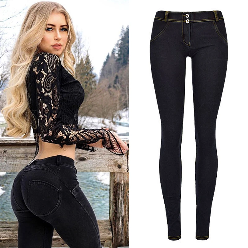 push up jeggings low waist
