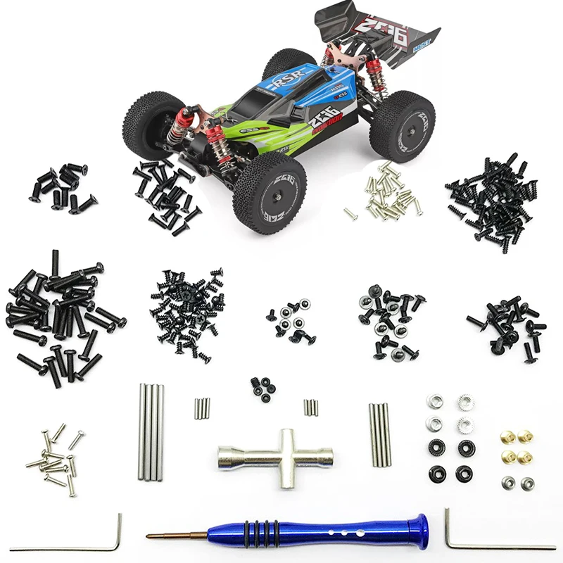 

WLtoys 144001 1/14 RC Car spare parts Whole Screws Kits M2,M2.5,M3,fastener kit,Flange sleev,Allen wrench,Swing arm pin Set