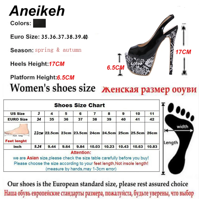 Aneikeh/пикантные туфли-лодочки на платформе под змеиную кожу; свадебные женские туфли-Фетиш; вечерние туфли-лодочки на высоком каблуке без шнуровки; zapatos mujer