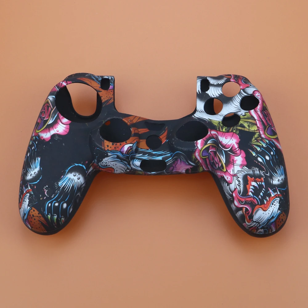 Юси камуфляж мягкий силиконовый чехол Защитная кожа для sony Playstation 4 PS4 для Dualshock 4 контроллер для ps4 pro slim - Цвет: J