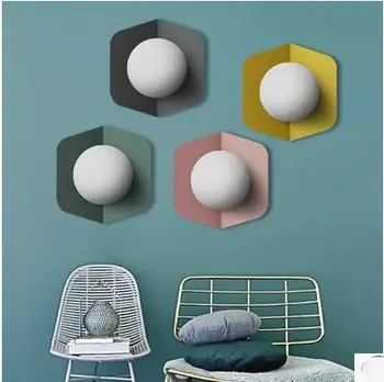 

Nordic creative Maccaron simple modern living room stairs aisle bedroom bedside wall lamps TA9219