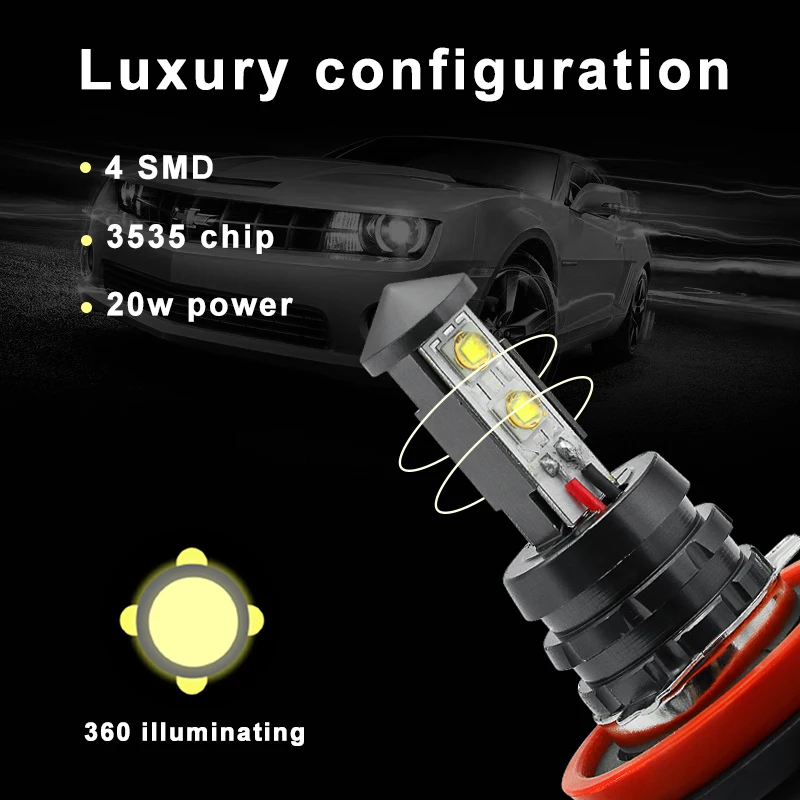 2x H11 H8 светодиодный автомобильный противотуманный фонарь лампа для hyundai Sonata Accent Azera Elantra Veloster i10 i20 i30 i40 ix20 ix35 аксессуары
