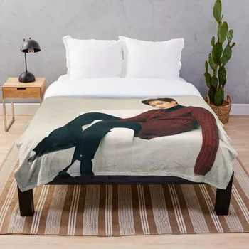 

Kai EXO Throw Blanket Soft Sherpa Blanket Bed Sheet Single Knee Blanket Office Nap Blanket