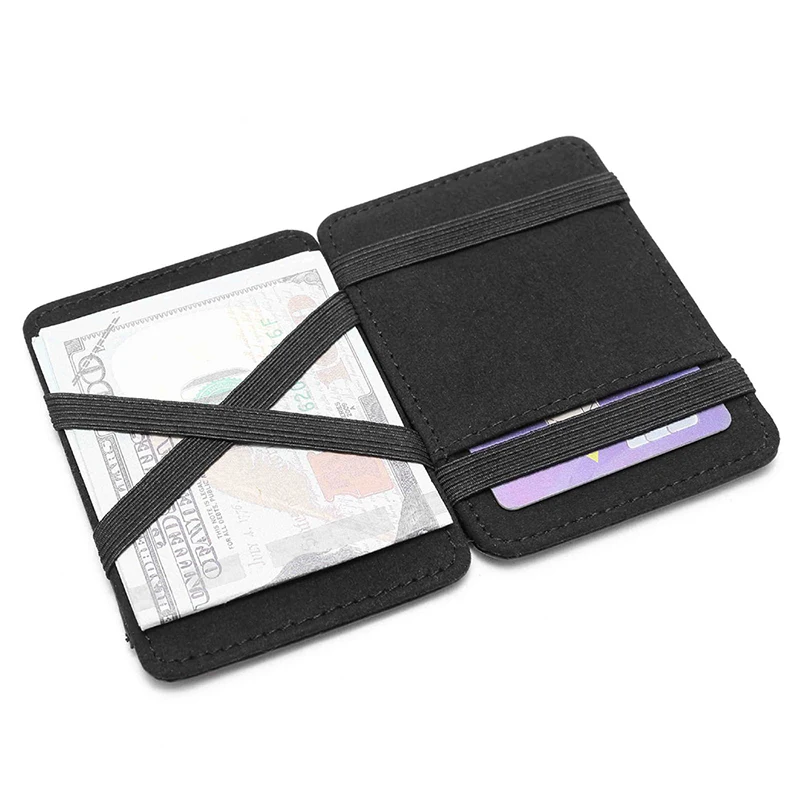 Ultra Thin Men's  PU Leather Mini Small Magic Wallet Money Cash Card Holder Purse  Money Case for Men Women Business Slim 2023 3