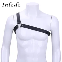 Мужские ремни для нижнего белья из искусственной кожи на одно плечо регулируемый нагрудный ремень Горячая сексуальная костюм ремень мужской нагрудный ремень