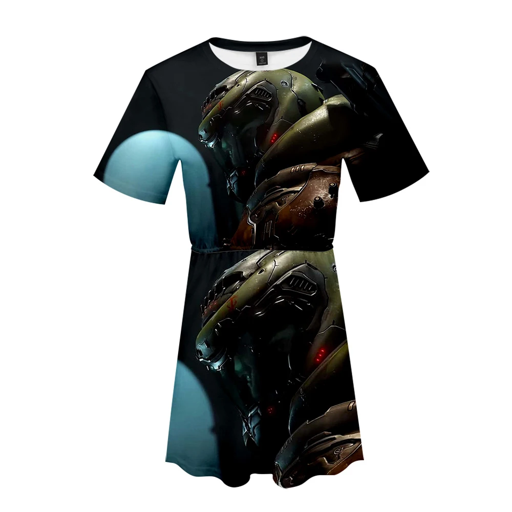 Doom вечное платье сексуальный костюм хит продаж 2 платья с короткими рукавами в