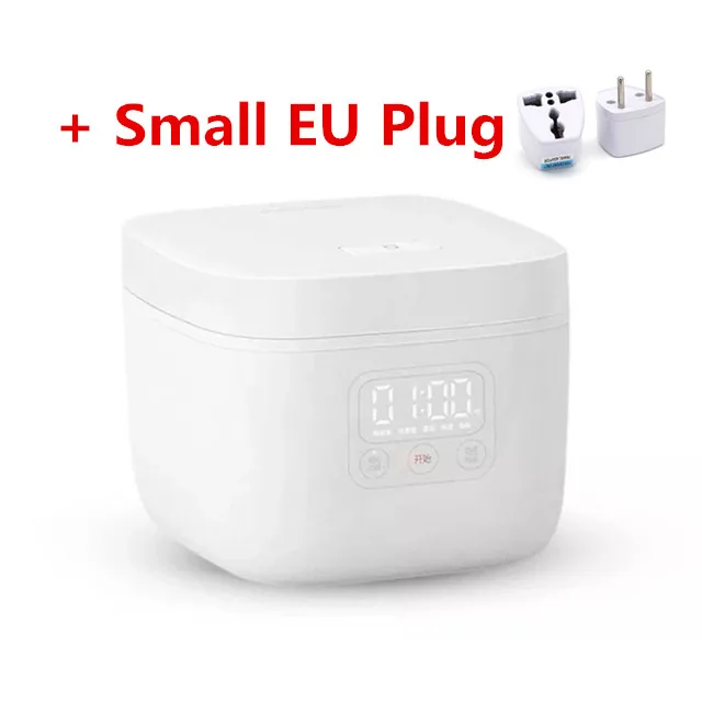 Add Small EU adapter Xiaomi Electric Rice Cooker 1.6L 400W Alloy Mini Multicooke APP WiFi Intelligent Appointment LED Display Kitchen Appliances - Цвет: Add Small EU adapter