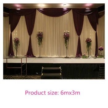 

3mx6m swags of backdrop valance wedding stylist background swags decoration free shipping