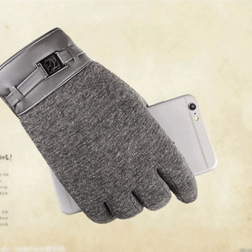 Для мужчин и женщин Зимний сенсорный экран ветрозащитный, для открытого спорта противоскользящие Велоспорт езда утолщаются теплые полный палец эластичные перчатки