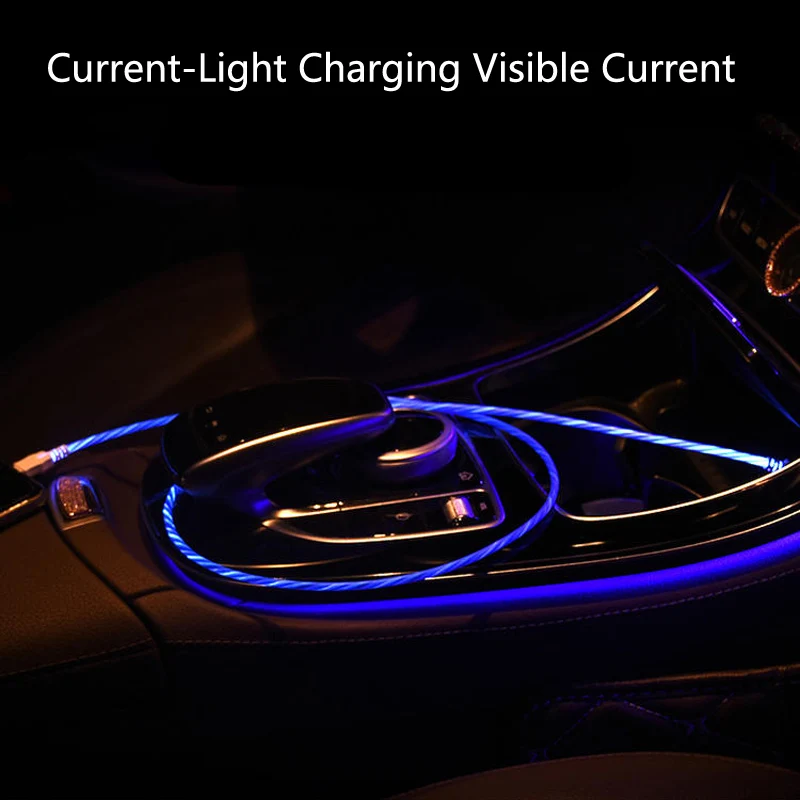 Car LED Lighting Flow Charger Cable Data USB Glow Wire Cord For Skoda Superb Octavia A7 A5 2 Fabia Rapid Yeti Citroen C4 C5 C3 | Автомобили
