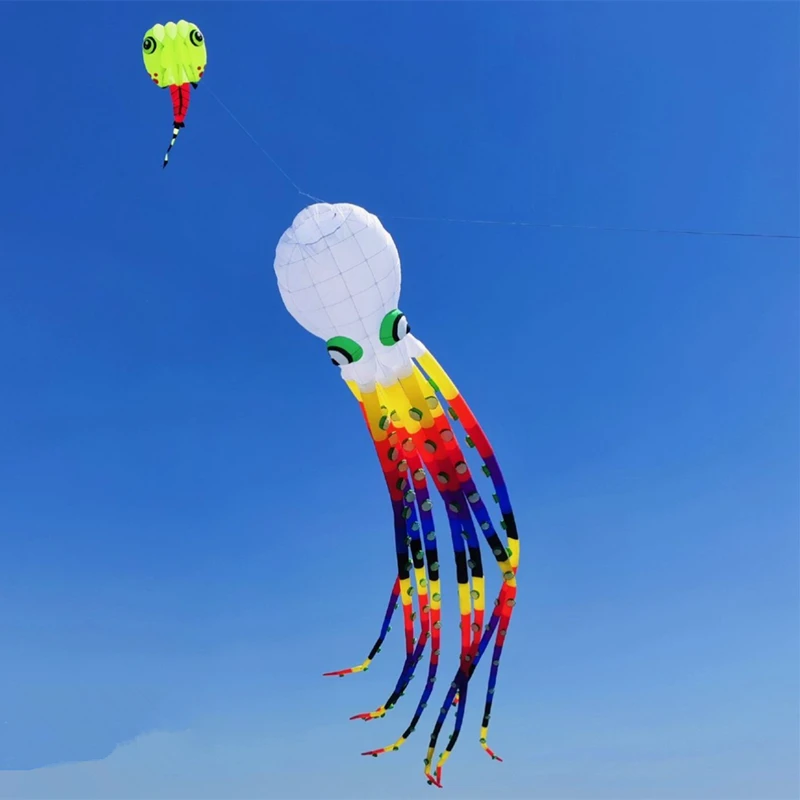 free shipping new 13m large octopus kites for adult flying toys kite reel ripstop nylon kevlar paragliding outdoor 55m giant soft 3d snake kite inflatable adult kite tearproof pipa profissional outdoor easy to fly single line competition kite