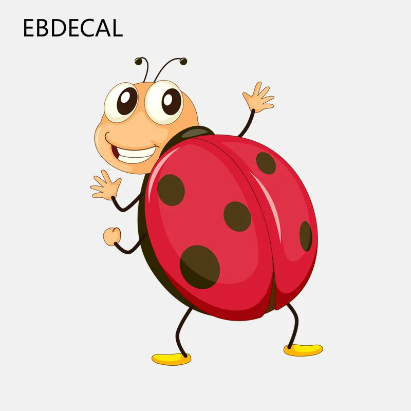 

EBdecal Cartoon Cute Seven-spot Ladybug For Auto Car/Bumper/Window/Wall Decal Sticker Decals DIY Decor CT10159